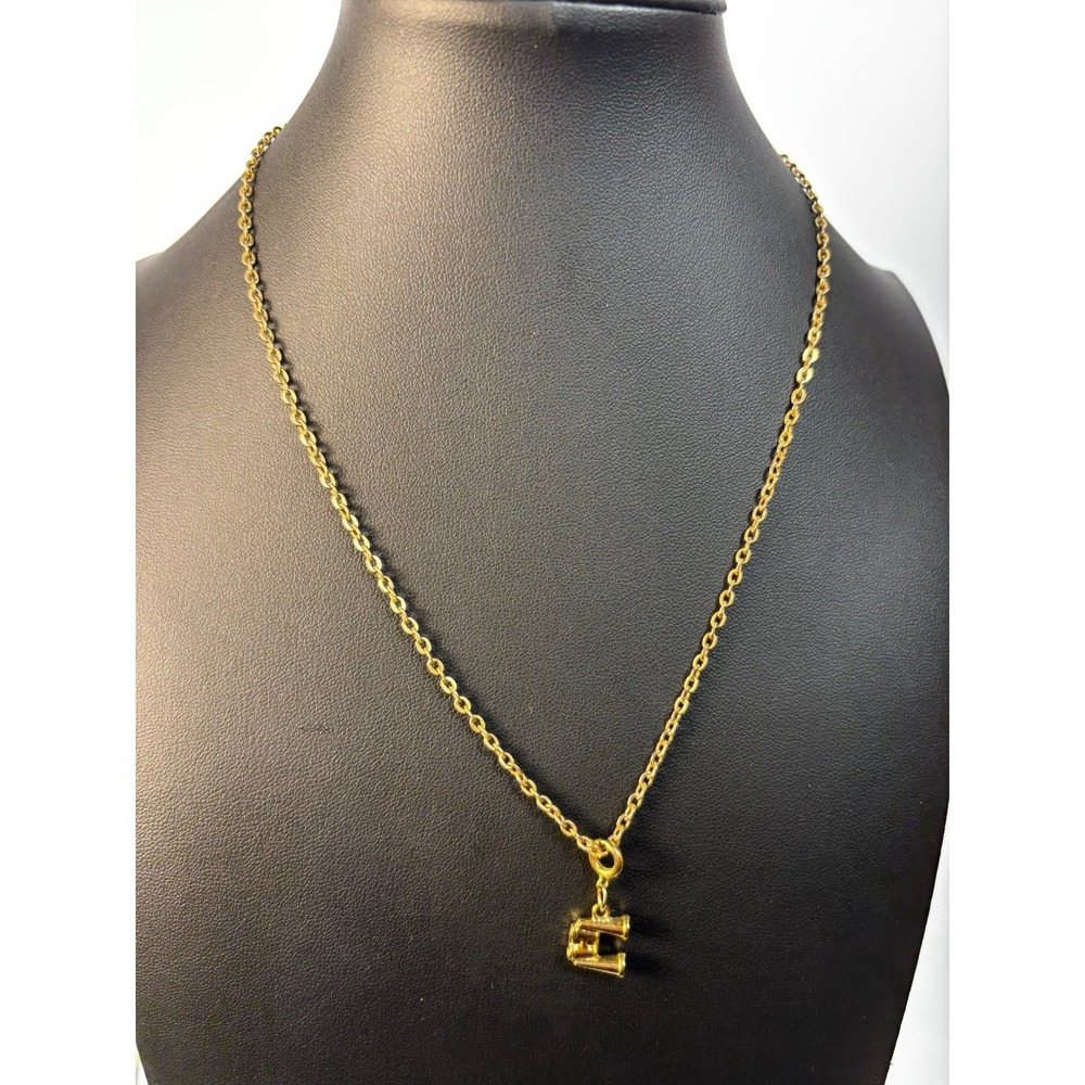 Pendant‎ Necklace Gold Tone Delicate Binocular Charm Kidcore - Picture 6 of 6